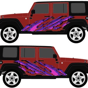 Colorful Water Splash Splatter Mud Grunge Distressed Side Doors Graphic Vinyl Decal Truck Car Van SUV Pickup Wrap Boat