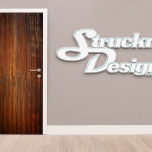 Brown Wood Plank Wooden Texture Wrap Wall Shower Door Vinyl Mural Skin Decal Self-Adhesive Bubble Free Interior Exterior Indoor Outdoor