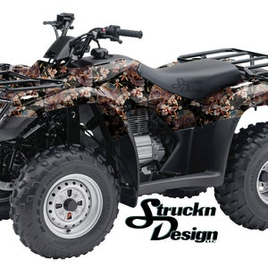 Skulls Blumen Vine Stoff Look 4ft x 10ft Aufkleber Vinyl Grafik Muster Wrap Kit ATV UTV Golf Cart Motorrad Roller Bike Cast Laminate