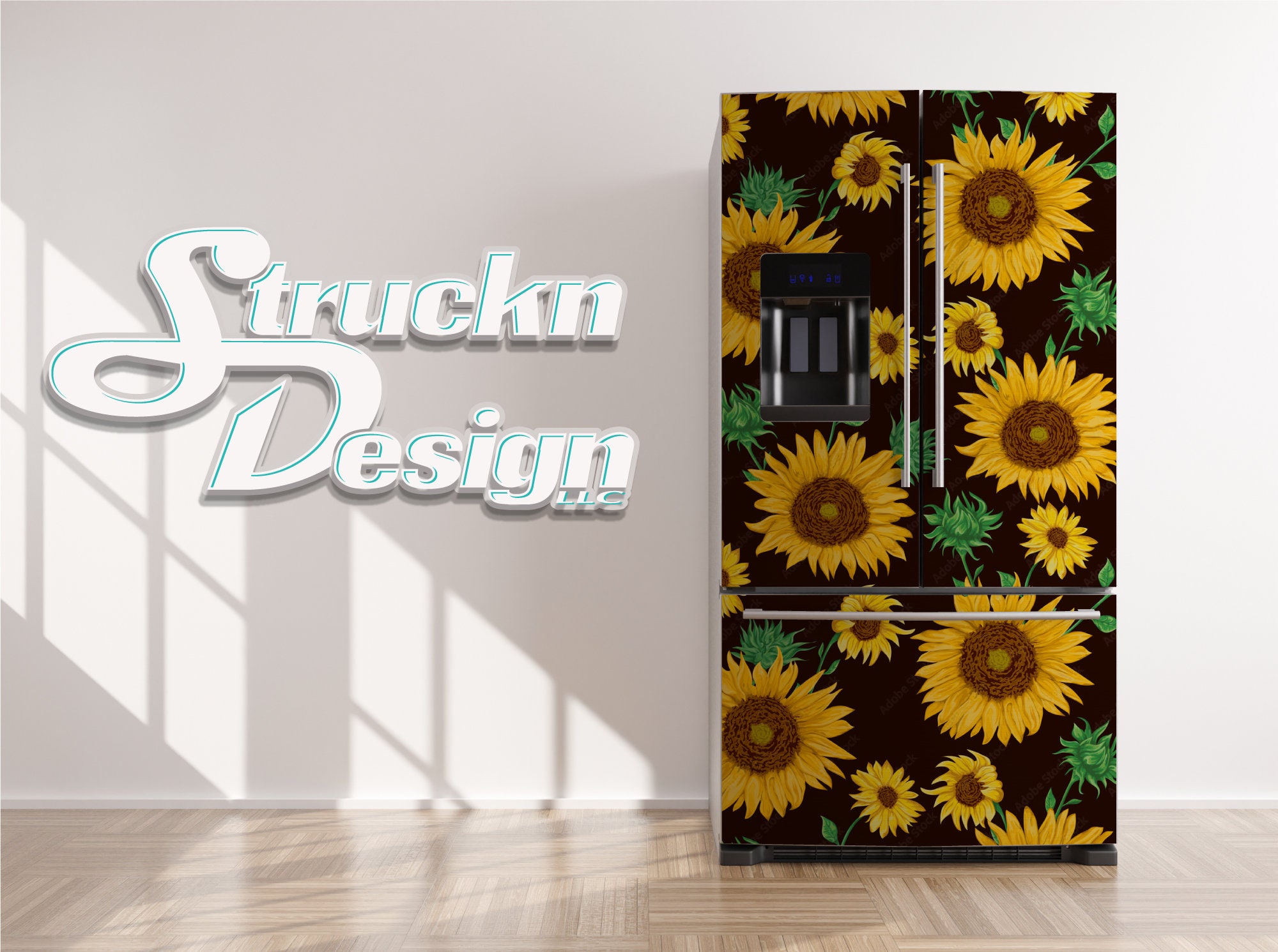Sunflower Magnetic Bottom Freezer Refrigerator Covers, Flower Magnet Skins  and Panels on SALE NOW!, Fl…