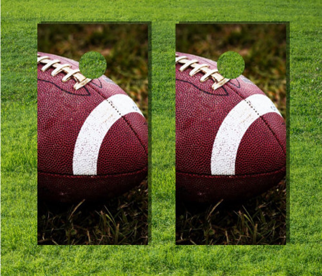 Football Closeup Tailgating Tailgate Cornhole Corn Hole Board Etsy UK