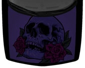 Sugar Skull And Roses Truck Car Hood Wrap Vinyl Graphic Decal Dark Purple 58 quot x 65 quot USA Made Cast Laminated Option