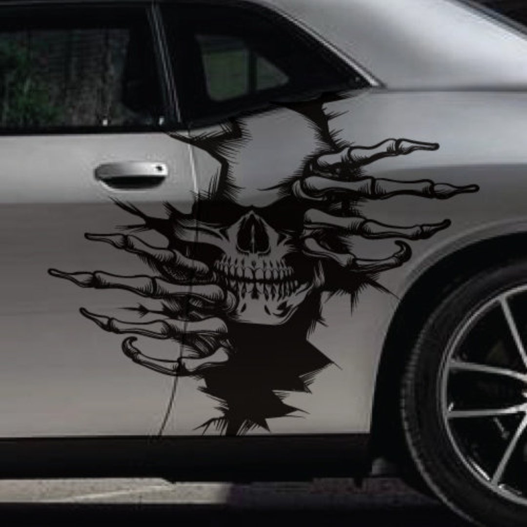 Skull decals for trucks discount