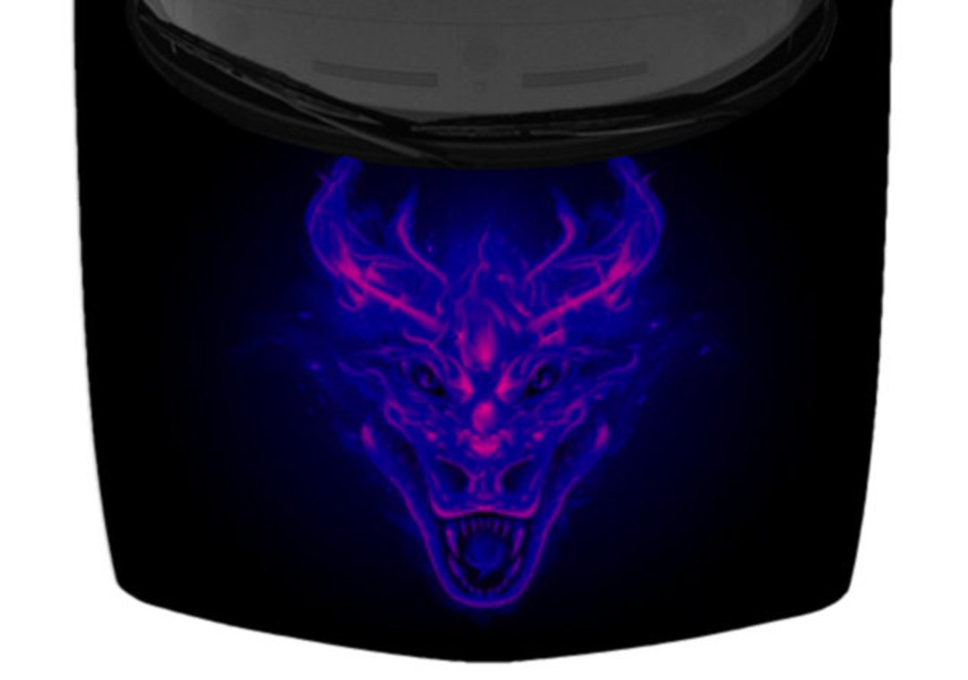 Blue Flame Fire Dragon Fierce Design Black SUV Van Car Pickup - Etsy Denmark Blue Flame Fire Dragon Fierce Design Black SUV Van Car Pickup - Etsy Denmark