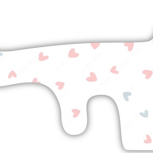 Pink Purple Hearts Simple Vinyl Wrap For Doc Band Helmet Baby Cranial Helmet