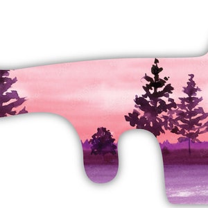Pink Watercolor Forest Trees Vinyl Wrap For Doc Band Helmet Baby Cranial Helmet