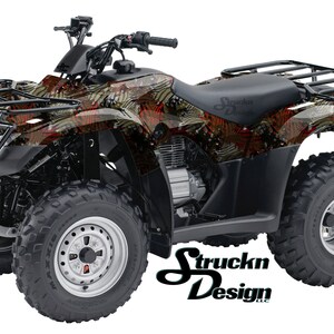 赤白抽象ライングランジ迷彩 4フィートx10フィート デカール ビニール グラフィック パターン ラップ キット ATV UTV ゴルフ カート オートバイ スクーター バイク キャスト ラミネート付き