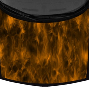 Ghost Skulls Flame Fire Neon Orange Skull Abstract Pickup Car Truck Hood Wrap Vinyl Graphic Decal 58inx65in US Made Cast Laminated Option