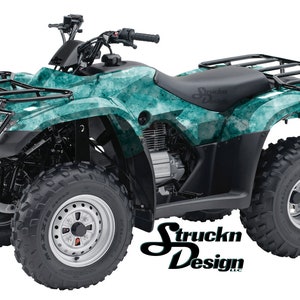 Teal Outer Space Galaxy Stars Grunge 4ft x 10ft Decal Vinyl Grafisch Patroon Wrap Kit ATV UTV Golf Cart Motorfiets Scooter Bike Cast Laminaat