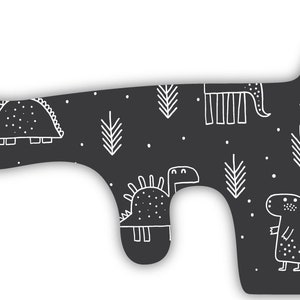 Charcoal Dinosaurs Tree Dots Vinyl Wrap For Doc Band Helmet Baby Cranial Helmet