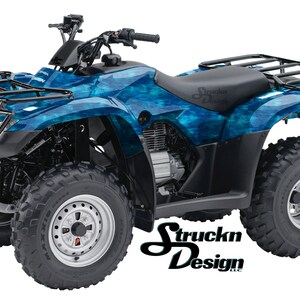 Jasnoniebieskie artystyczne plamy 4 stopy x 10 stóp naklejka winylowa graficzny wzór zestaw do owijania ATV UTV wózek golfowy motocykl skuter rower odlew z laminatem US