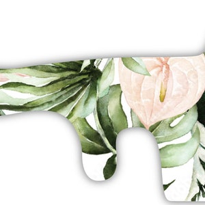 Watercolor Monstera Flower Vinyl Wrap For Doc Band Helmet Baby Cranial Helmet