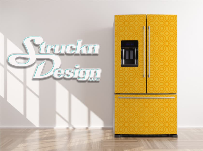 Yellow fridge sale freezer