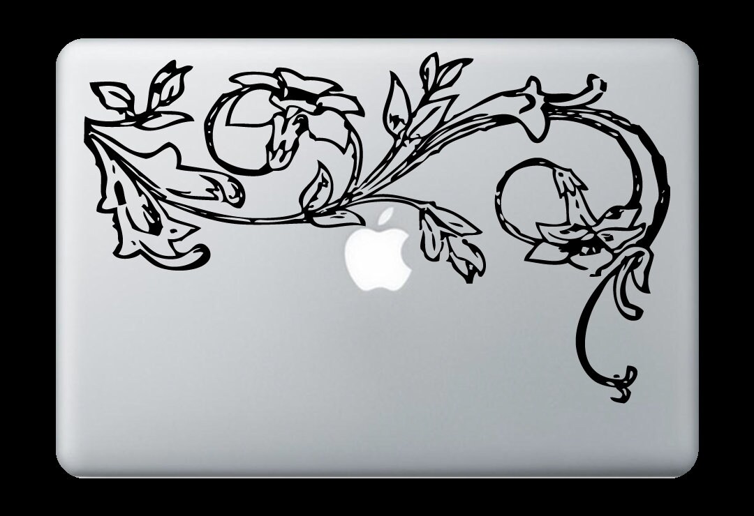 Floral Flowers Design Vine Car Computer Laptop Vinyl Decal Sticker USA ...