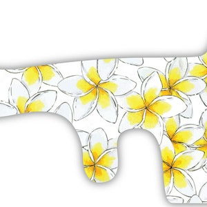Hawaiian Plumeria Flowers Vinyl Wrap For Doc Band Helmet Baby Cranial Helmet