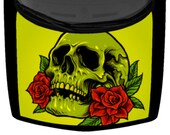 Sugar Skull And Roses Truck Car Hood Wrap Vinyl Graphic Decal Deep Yellow 58 quot x 65 quot USA Made Cast Laminated Option