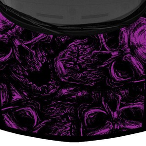 Bright Violet Large Walls Skulls Grunge Many Collection Wrap Truck Car Vinyl Graphic Decal 58&quot; x 65&quot; Scaled USA Made Cast Laminated Option