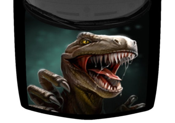 Snarling Raptor Velociraptor Teeth Abstract Grunge Car Pickup | Etsy