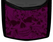 Sugar Skull Tattoo Grunge Hood Truck Wrap Vinyl Car Graphic Decal Black Violet 58 quot x 65 quot USA Made Cast Laminated Option