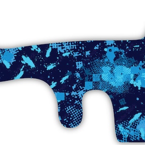 Blue Splatter Camouflage Camo Vinyl Wrap For Doc Band Helmet Baby Cranial Helmet