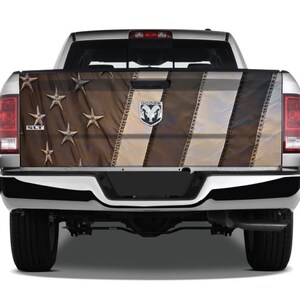 Drapeau américain métal grunge rouille Wrap graphique Tailgate vinyle Pick-up Decal