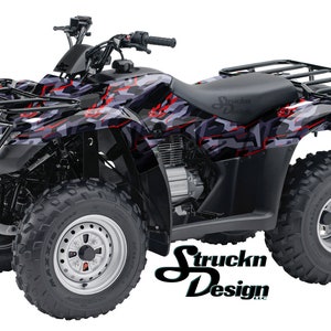 レッドテクニカルラインブルーカモ 4フィート x 10フィート デカール ビニール グラフィックパターン ラップキット ATV UTV ゴルフカート オートバイ スクーター バイク キャストラミネート