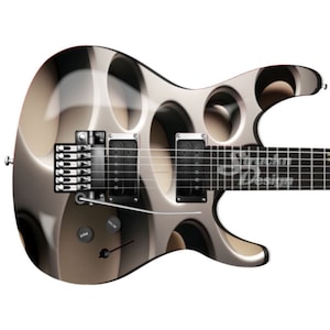 White Holes Circles Black Gray Guitar Bass Metal Vinyl Wrap Skin Decal Laminate Air Release Bubble Free Graphic Peel & Stick Multi Size