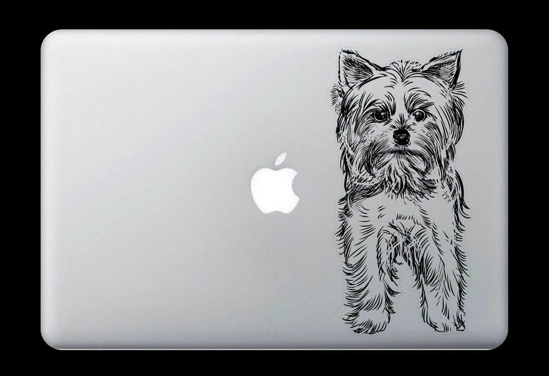 Computer Dog Sticker Dog Puppy Cute Detailed USA Car Computer Laptop Vinyl Decal Sticker USA ...