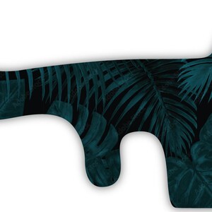 Dark Teal Tropical Palm Leaf Vinyl Wrap For Doc Band Helmet Baby Cranial Helmet