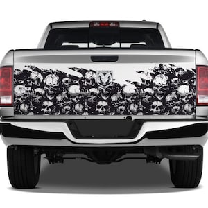 Skulls Texture Overlay Design Grunge Classic Doors Graphic Vinyl Decal Truck Car Van SUV Pickup Wrap Sticker Tailgate