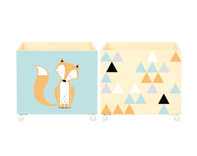 Set of Two Boxes. Toy Chest Nursery Toy Box Toy Bin Toy Etsy