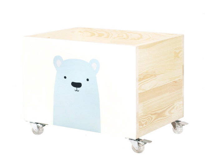 Big Wooden Toy Chest Nursery Toy Box Toy Bin Storage Toy Etsy