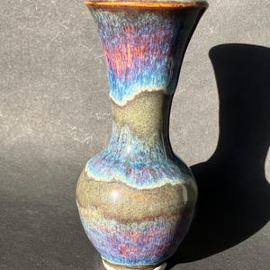 Handgemachte Neriage Porzellan Vase, kleine glasierte Keramik