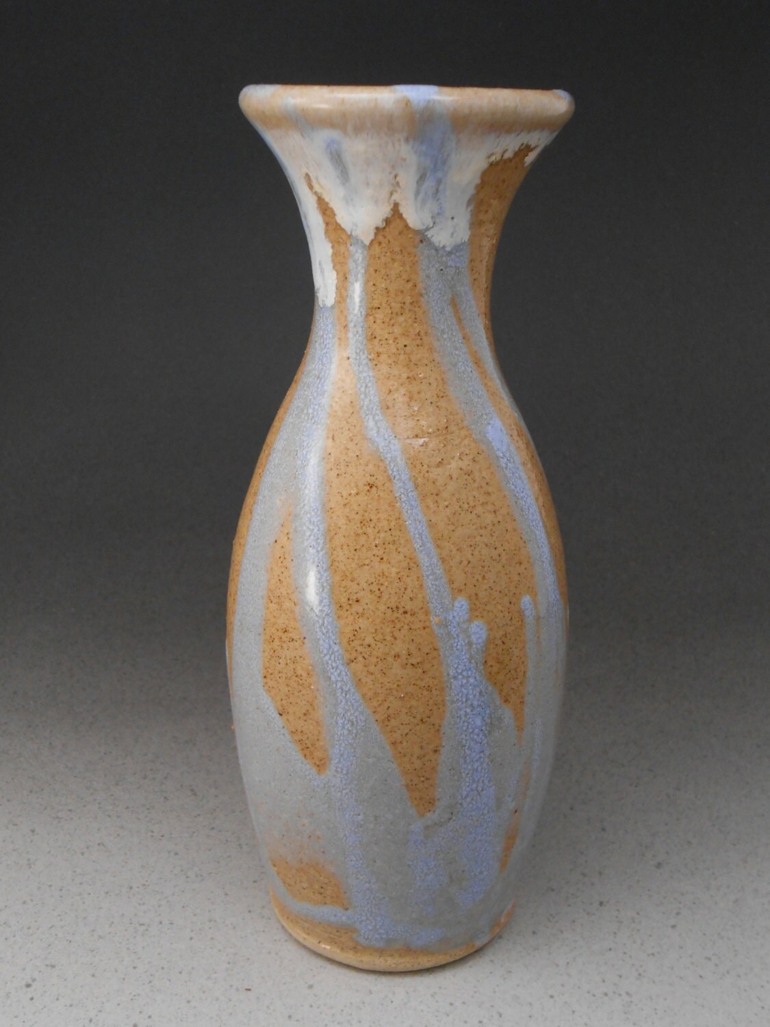 Artisan Pottery Vase, Wheel Thrown Hand Glazed Stoneware, Vintage Ceramic Handmade by Seller