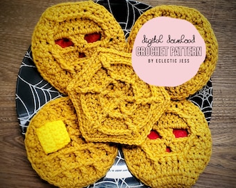 Spooky Waffles PATTERN ONLY Crochet Food, Amigurumi Food, Crochet, Spooky Play Food, Halloween, Amigurumi Food, Spiderweb, Skull