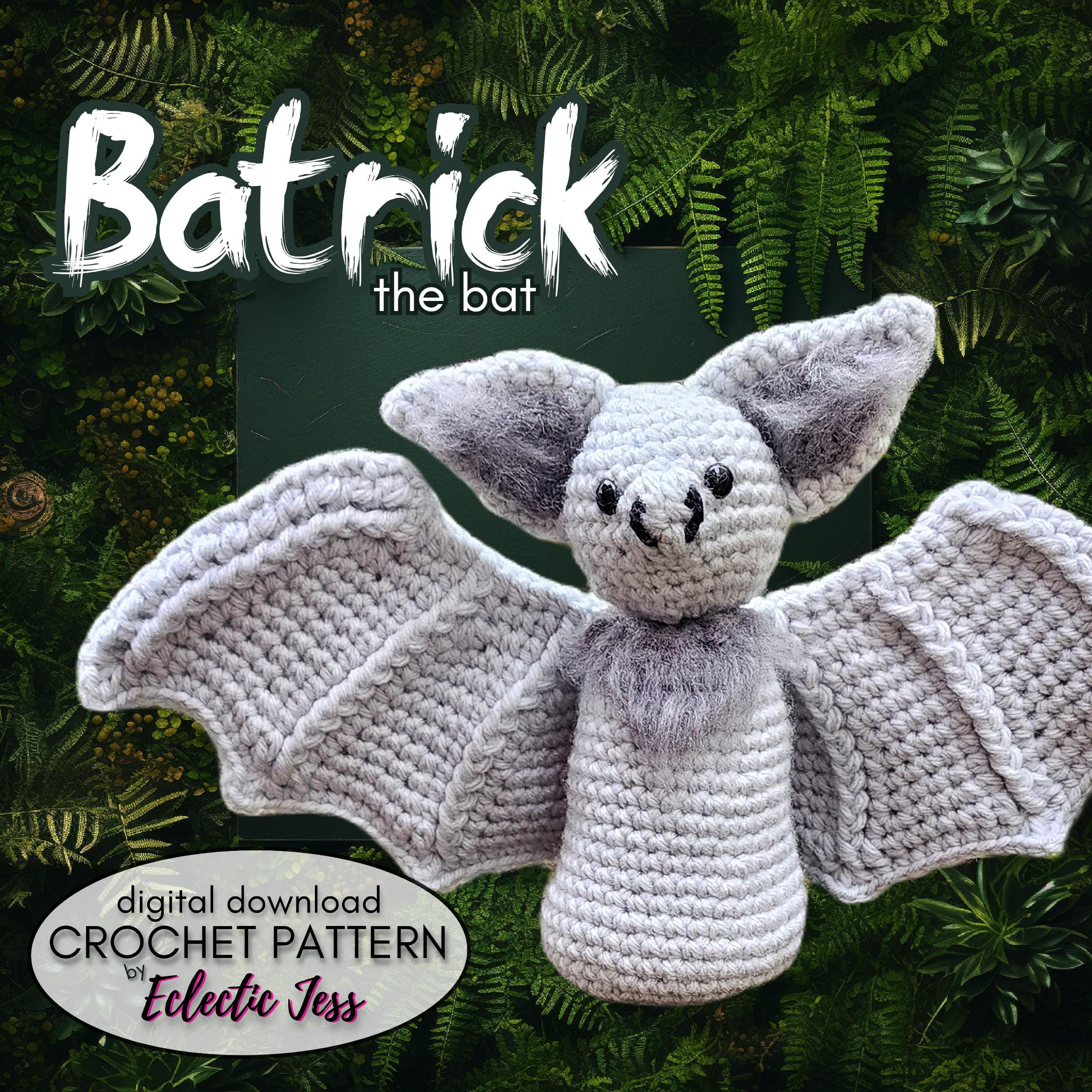 39 Bat Crochet Patterns for Halloween Decor, Gifts, and Spooky-Cute Amigurumi 33 Batrick the Bat