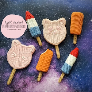 Ice Pops Crochet PATTERN ONLY, Crochet Food, Amigurumi, Crochet Ice Lollies, Ice Cream, Icicles, Crochet Ice Lolly, Ice Pop image 1