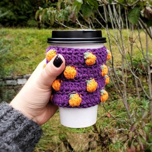 Little Pumpkin Cup Cozy Crochet PATTERN ONLY Crochet Cup Cozy, Halloween Cup Cozy, Cup Sweater, Crochet Pattern, Pumpkin Crochet Pattern image 5
