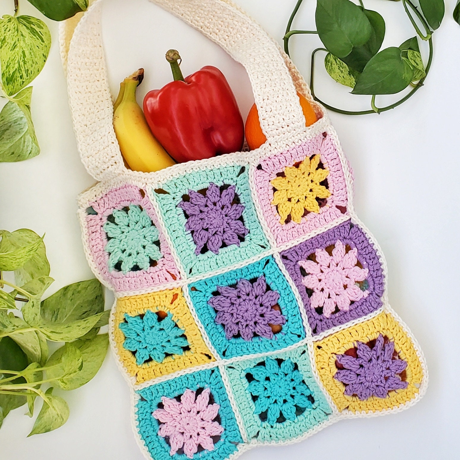 【G FORE】 CROCHET TOTE(WOMEN) / 追跡付 Crochet Floral Tote Bag shoulder bag knitted for women gift