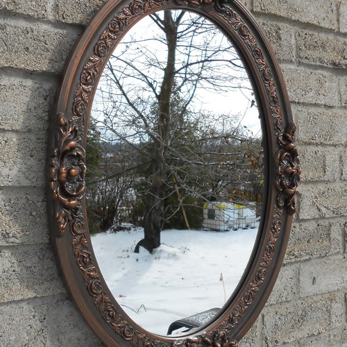 Wall Oval Mirror With Oil Rubbed Bronze Color Frame Wall Oval Mirror With Oil Rubbed Bronze, Antique Bronze Framed Bathroom Mirror