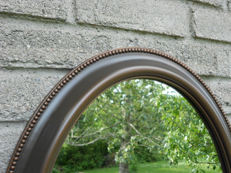 Wall Oval Mirror With Oil Rubbed Bronze Color Frame Etsy