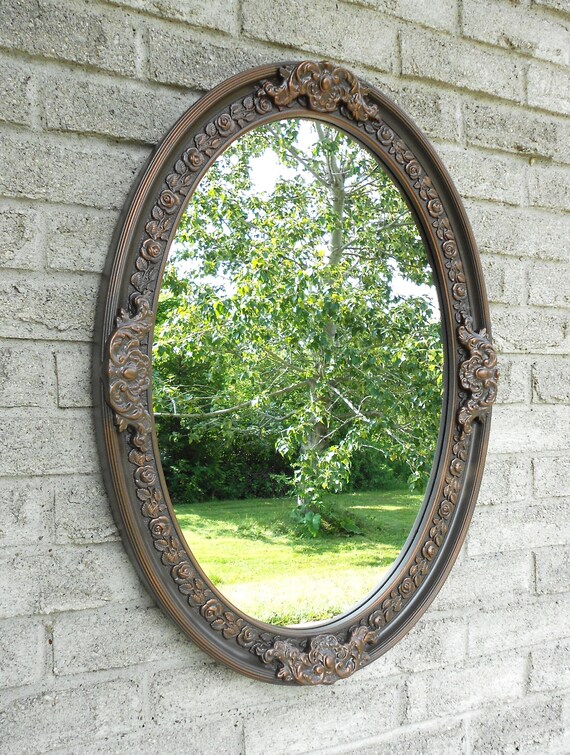 Wall Oval Mirror With Oil Rubbed Bronze Color Frame Wall Oval Mirror With Oil Rubbed Bronze
