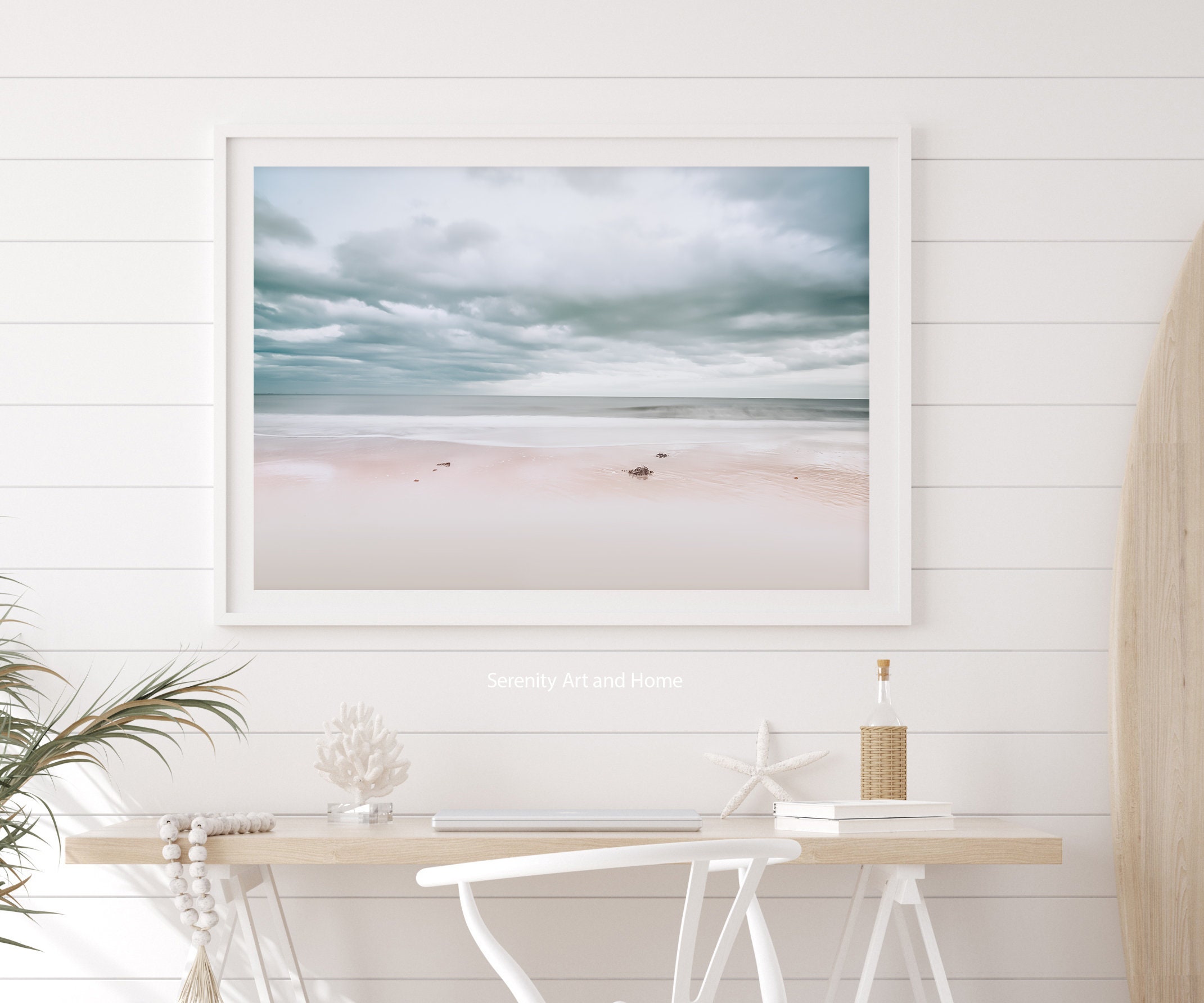 Arte de la pared de la playa impresión mínima de la playa | Etsy