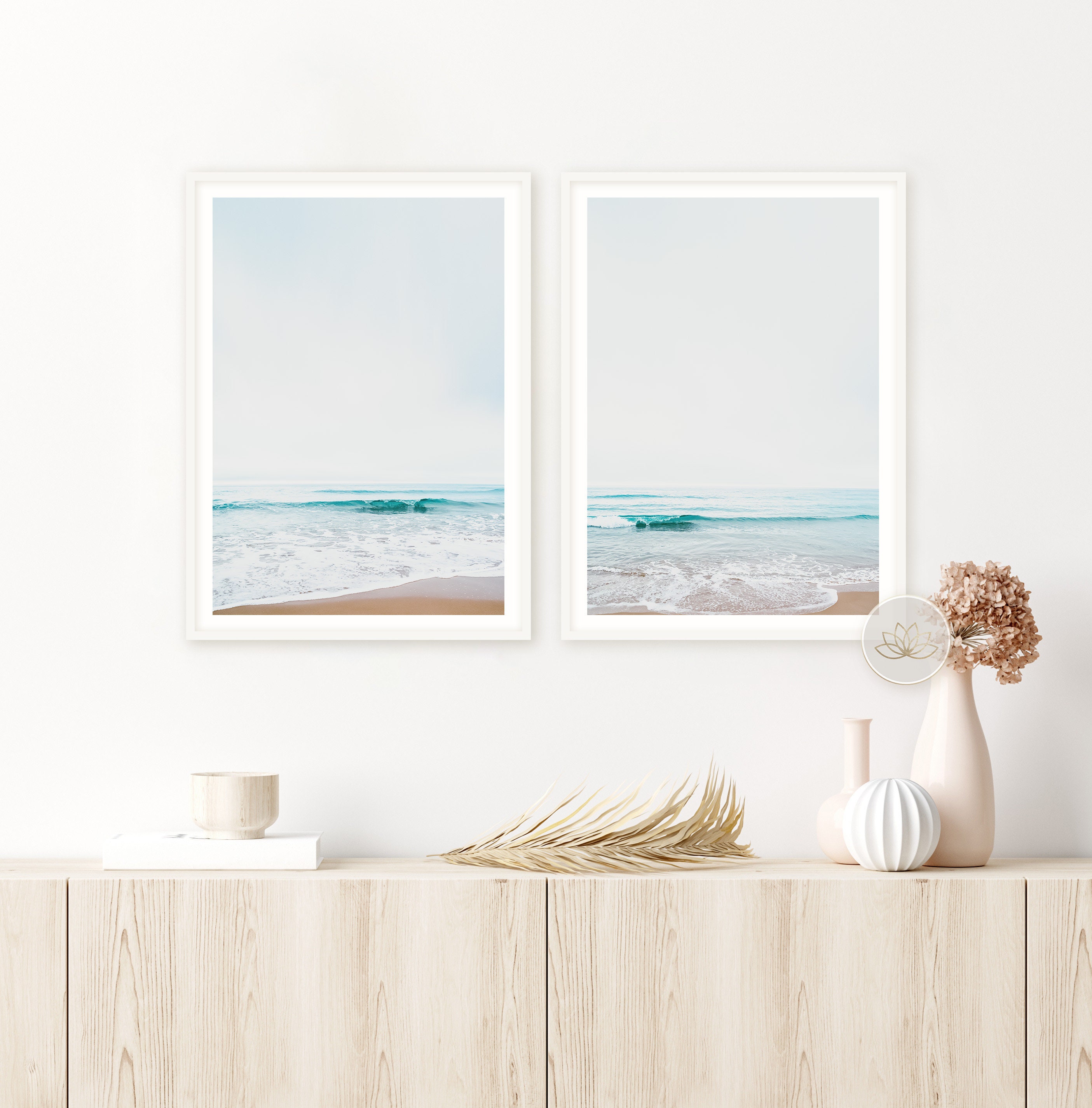 Set Of Two Beach Photography Prints Coastal Wall Art Zen | Etsy