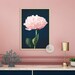 Peony Print, Pink Navy Wall Art, Flower Print, Botanical Print, Fine Art Photography, Digital Download, Bedroom Decor, Affiche Botanique 