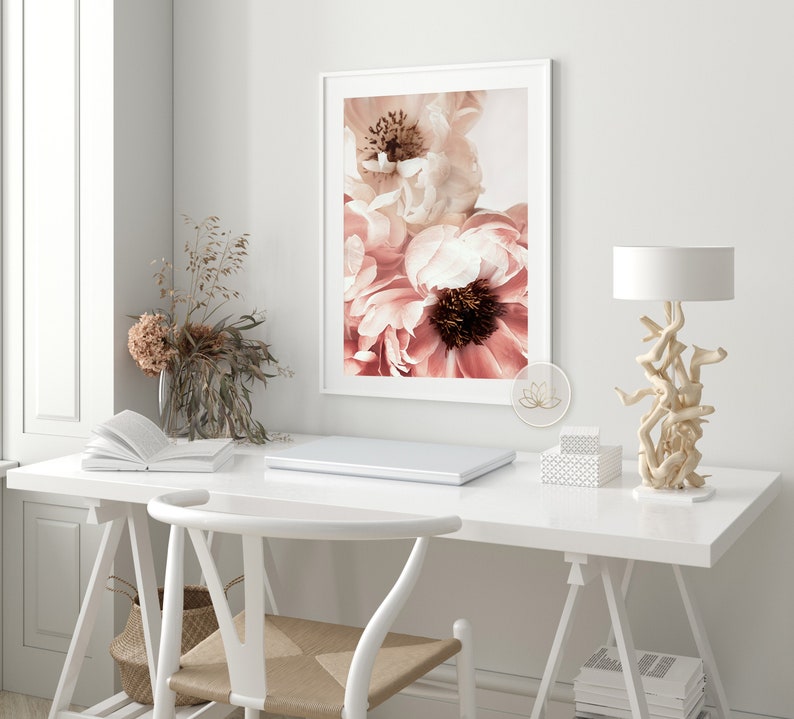 Photography Prints Large Peony Print Peonies Wall Art Large Flower Print Botanical Print Fine Art Photography Blush Wall Art