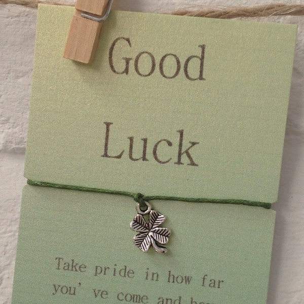 Good Luck Bracelet Friendship Bracelet, Luck, Charm, Clover, Bracelet. Jewellery