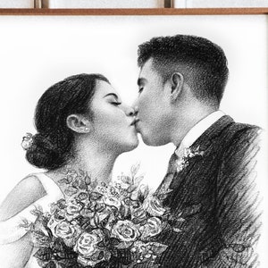 Fiance gift for him, 90 day fiance, Unique gifts girlfriend, Romantic gifts for him, Best friend engagement gift for friend, Custom Portrait