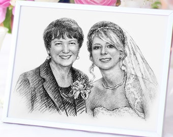 Mother of the bride gift - Mother of the groom gift - Mother of the bride gift - Personalized gift - Wedding gift for mom - Hand Painted Art