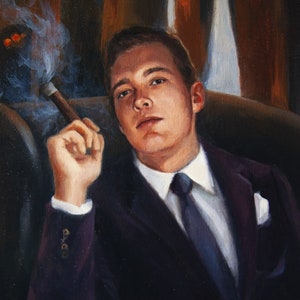 Regalo de despedida para el jefe, regalo de despedida del jefe, pintura al óleo personalizada, regalo de despedida para un compañero de trabajo, regalo de despedida del jefe, regalo del jefe, regalo del día del jefe